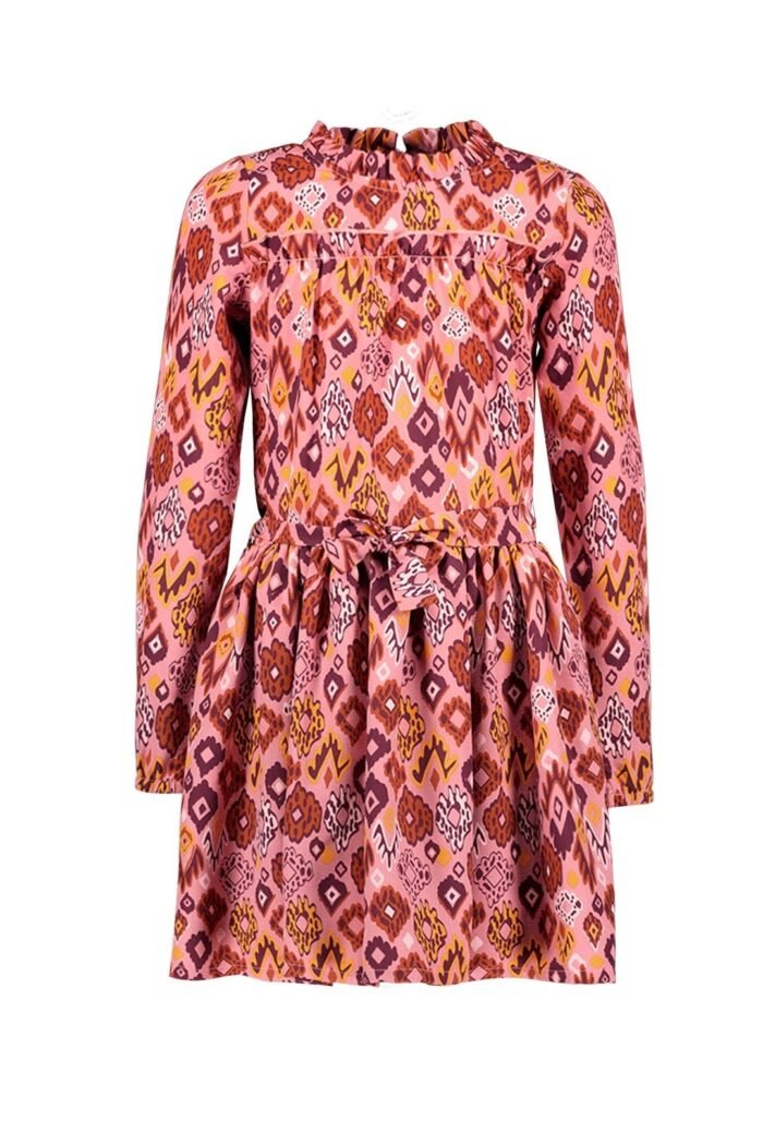 B.Nosy Meisjes jurk roze print - Pixie - Pleasant AOP B.Nosy Meisjes jurk roze print - Pixie - Pleasant AOPMateriaal 100% PE