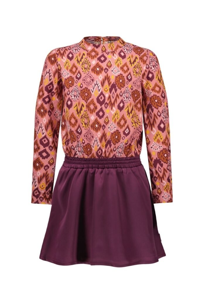 B.Nosy Meisjes jurk roze print - Polly - Pleasant AOP B.Nosy Meisjes jurk roze print - Polly - Pleasant AOPMateriaal 100% PE