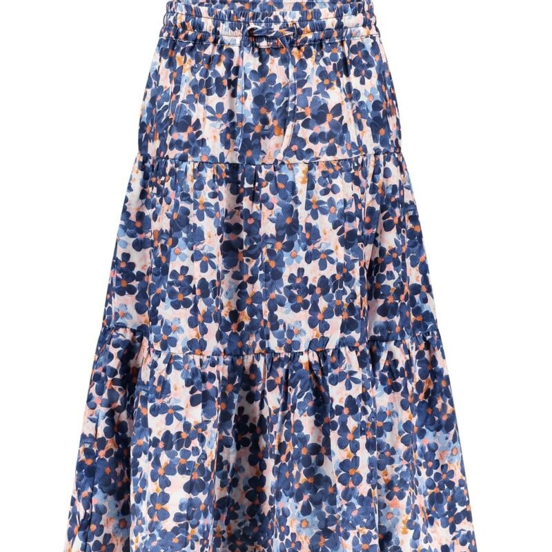 B.Nosy Meisjes midi rok AOP - Floral AOP B.Nosy Meisjes midi rok AOP - Floral AOPAOP satin 100% polyester with