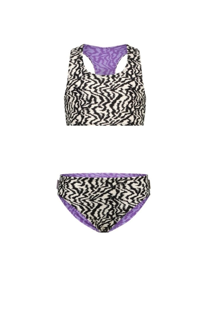 B.Nosy Meisjes reversibel bikini - Zebra Banana B.Nosy Meisjes reversibel bikini - Zebra Banana