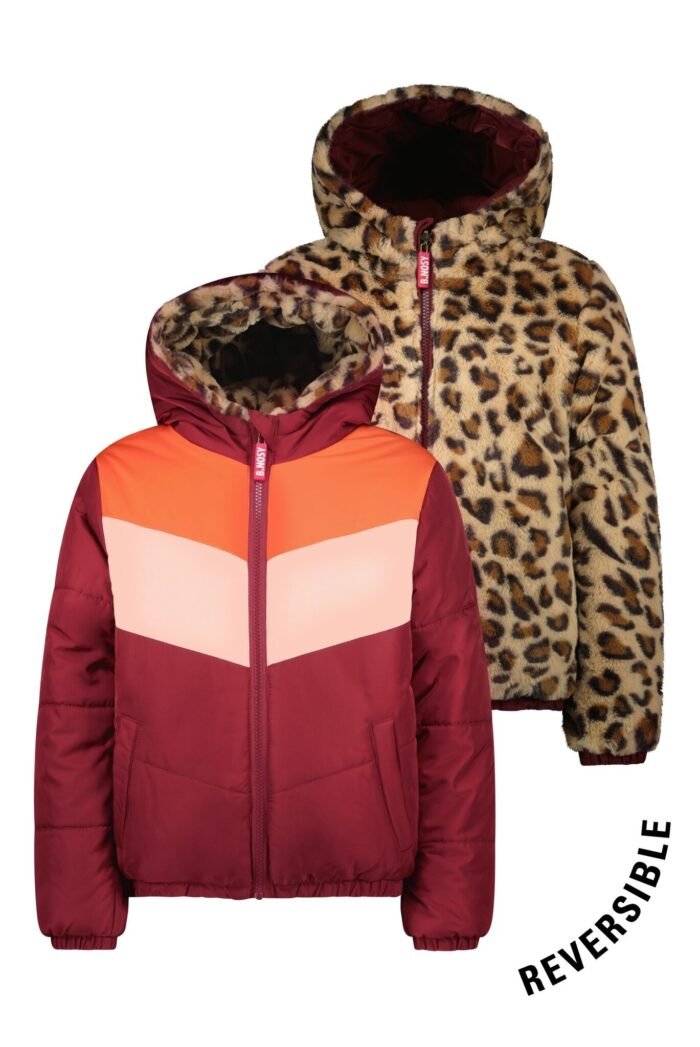 B.Nosy Meisjes reversibel winterjas - Jamie - Sangria B.Nosy Meisjes reversibel winterjas - Jamie - SangriaMateriaal 100% RPE