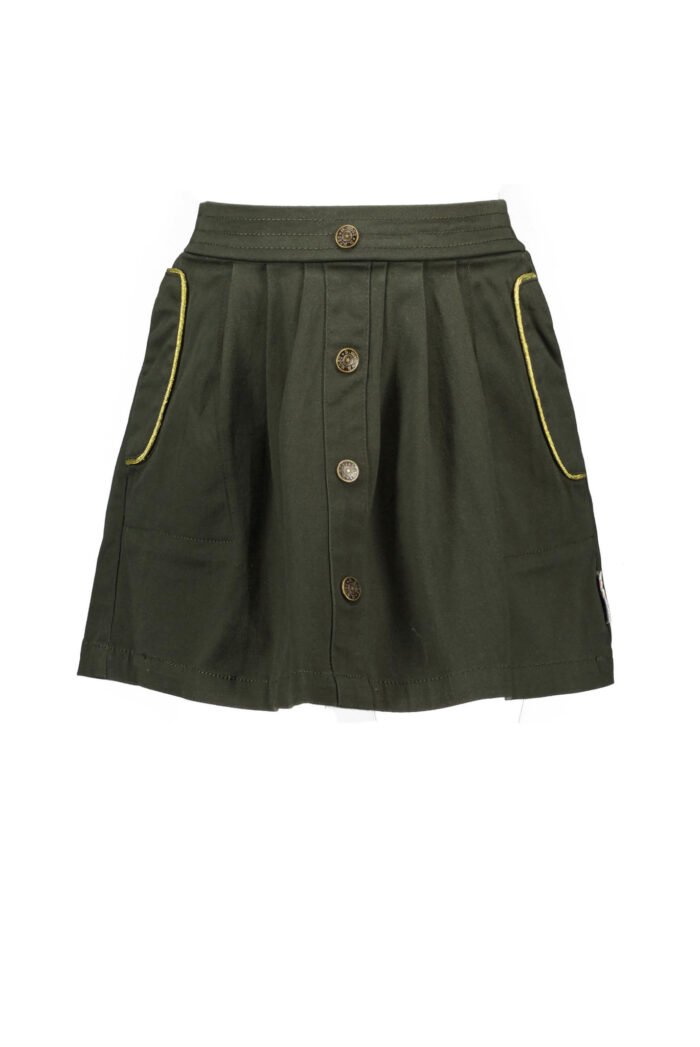 B.Nosy Meisjes rok - Twill met stoffen riem - Forest B.Nosy Meisjes rok - Twill met stoffen riem - Forest