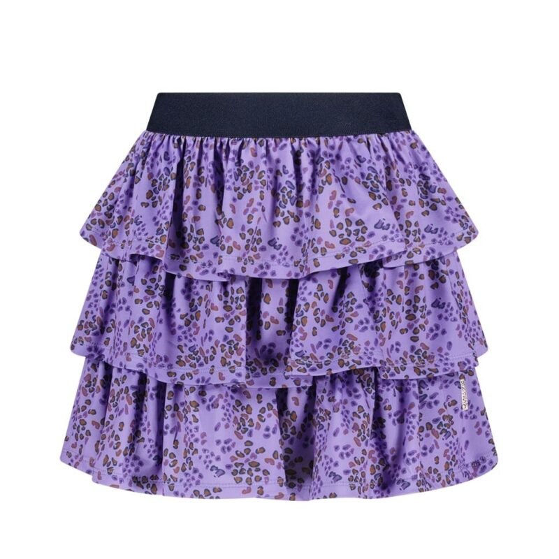 B.Nosy Meisjes rok panter print paars - Dirkje - Poppyfield B.Nosy Meisjes rok panter print paars - Dirkje - PoppyfieldMateriaal 95% PE 5%EA