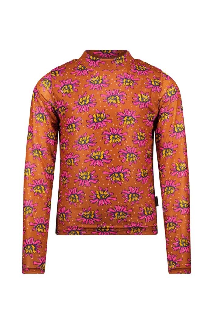 B.Nosy Meisjes shirt bruin - Oisin - Original bloemen B.Nosy Meisjes shirt bruin - Oisin - Original bloemenMateriaal 100% PE