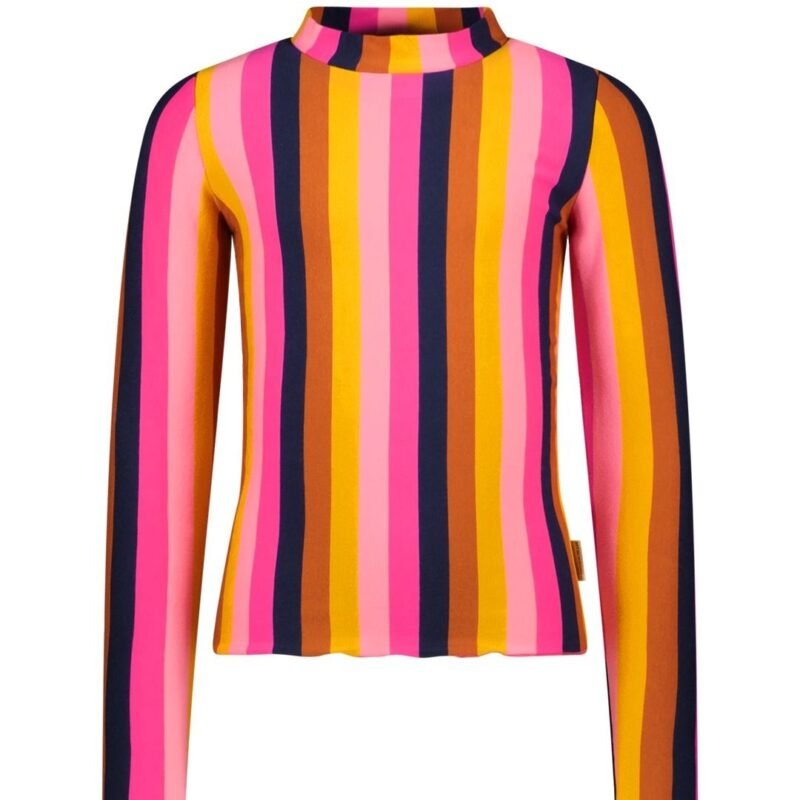 B.Nosy Meisjes shirt roze - Okki - Original streep B.Nosy Meisjes shirt roze - Okki - Original streepMateriaal 95% CO 5% EA