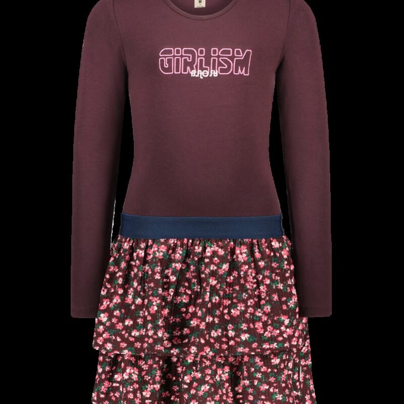B.Nosy Meisjes special jurk paars - MMK - Grape wijn B.Nosy Meisjes special jurk paars - MMK - Grape wijnMateriaal 95% CO 5%EA 99% PE 1% EA