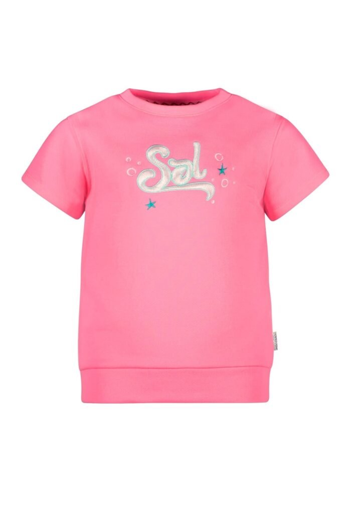 B.Nosy Meisjes sweater - Elin - Fluor roze B.Nosy Meisjes sweater - Elin - Fluor rozeMateriaal