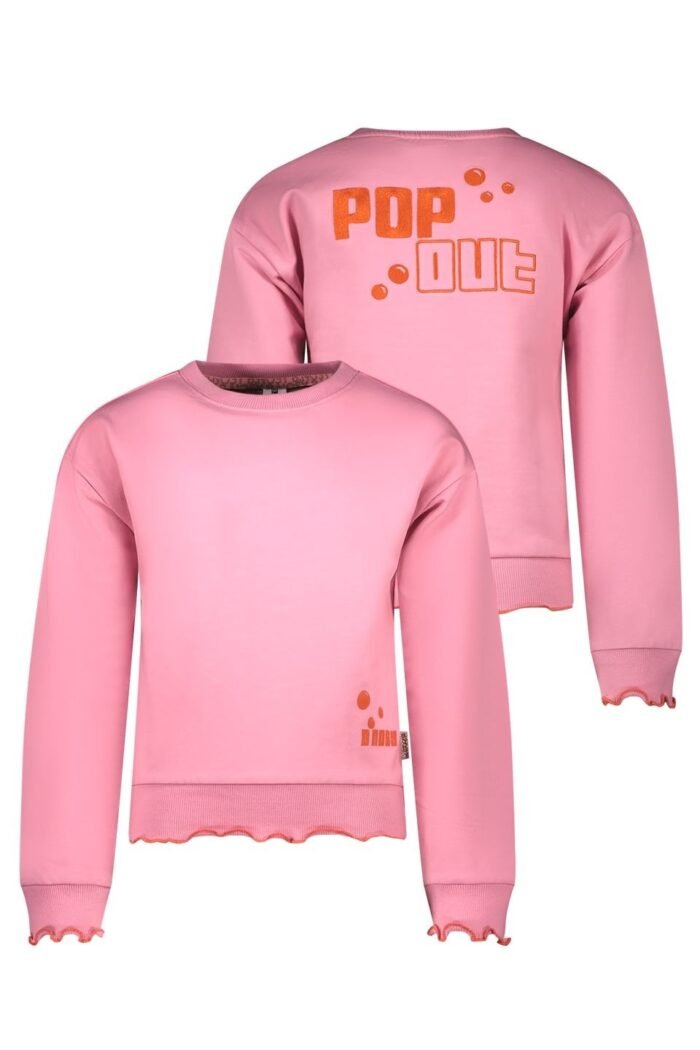 B.Nosy Meisjes sweater - Sue - Sugar roze B.Nosy Meisjes sweater - Sue - Sugar rozeMateriaal 95% GOTS
