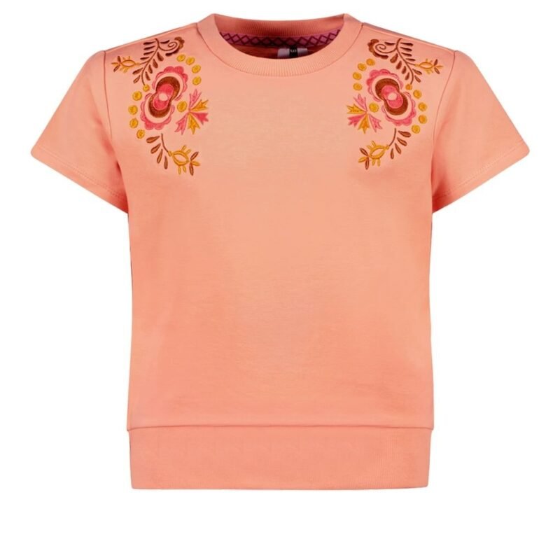 B.Nosy Meisjes t-shirt - Beau - Perzik B.Nosy Meisjes t-shirt - Beau - PerzikMateriaal