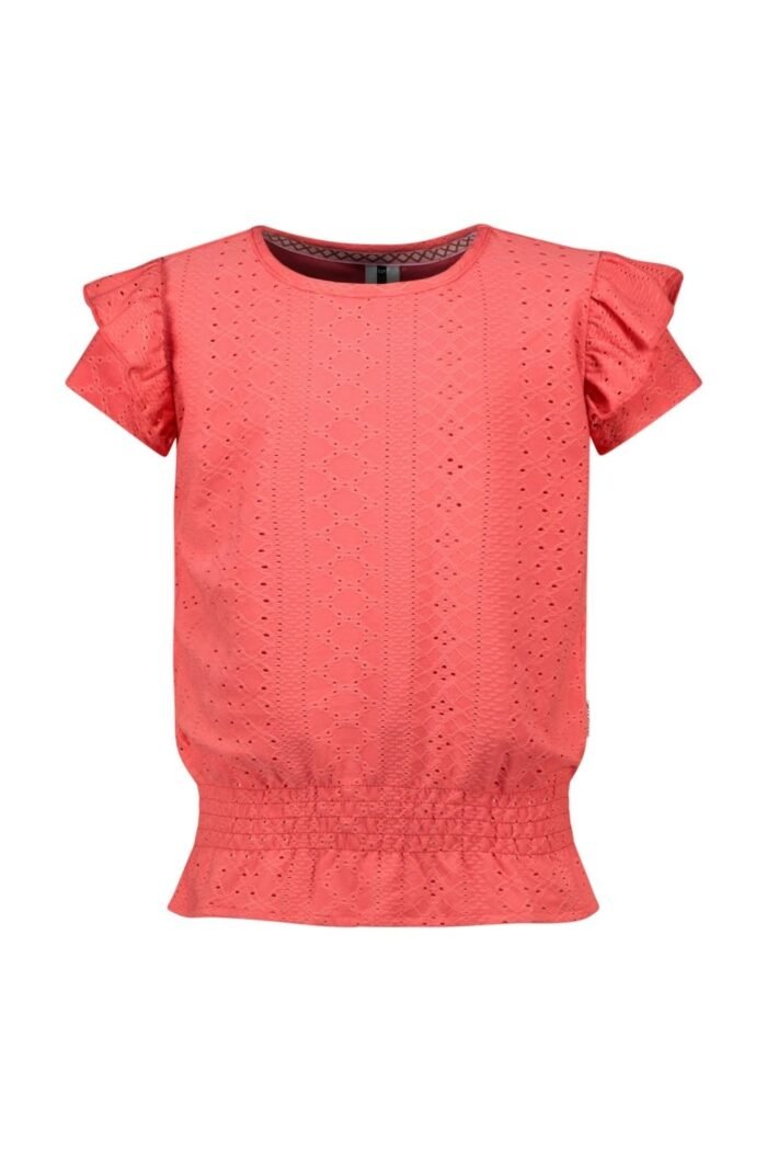 B.Nosy Meisjes t-shirt - Bohdi - Hot koraal B.Nosy Meisjes t-shirt - Bohdi - Hot koraalMateriaal