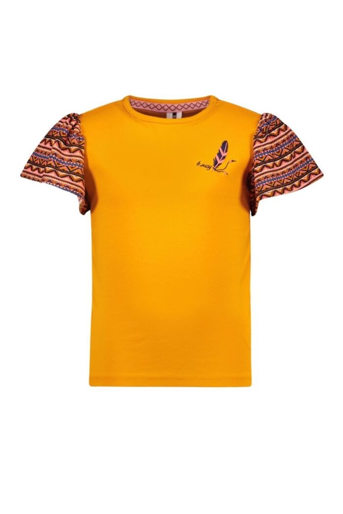 B.Nosy Meisjes t-shirt - Bregje - Cheddar B.Nosy Meisjes t-shirt - Bregje - CheddarMateriaal