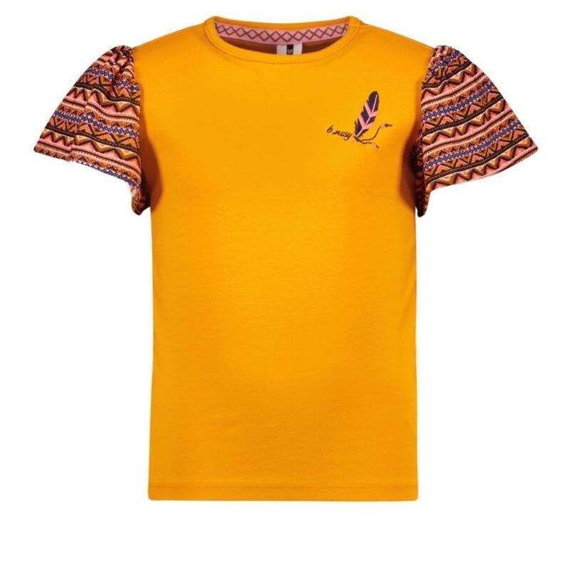 B.Nosy Meisjes t-shirt - Bregje - Cheddar B.Nosy Meisjes t-shirt - Bregje - CheddarMateriaal