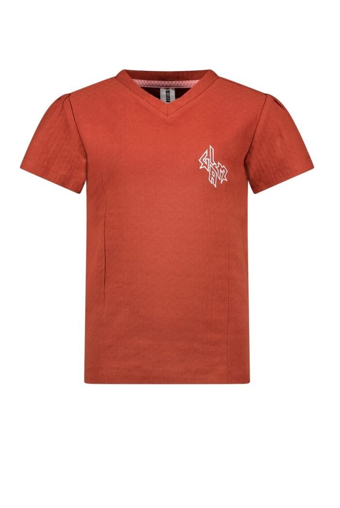 B.Nosy Meisjes t-shirt - Brique B.Nosy Meisjes t-shirt - Brique_x000D_Materiaal Structure dot jersey 95% cott
