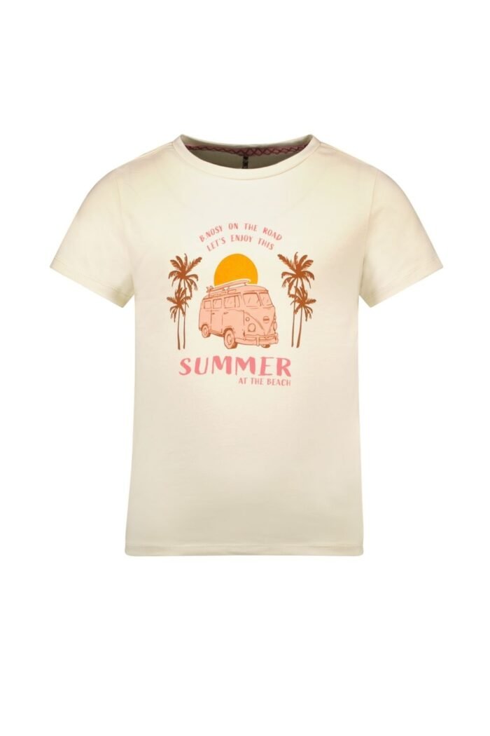 B.Nosy Meisjes t-shirt - Britt - Ecru B.Nosy Meisjes t-shirt - Britt - EcruMateriaal
