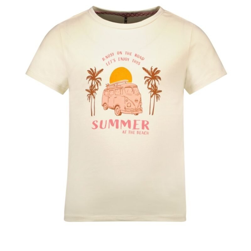 B.Nosy Meisjes t-shirt - Britt - Ecru B.Nosy Meisjes t-shirt - Britt - EcruMateriaal