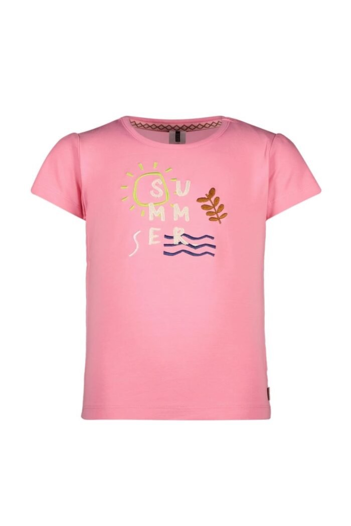 B.Nosy Meisjes t-shirt - Grace - Sugar roze B.Nosy Meisjes t-shirt - Grace - Sugar rozeMateriaal