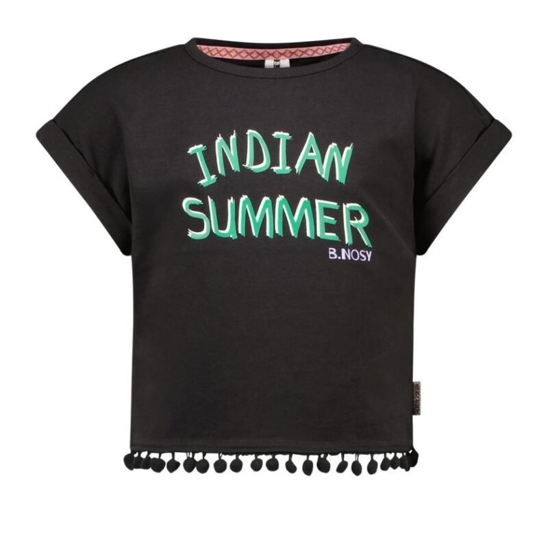 B.Nosy Meisjes t-shirt - Mara - Zwart B.Nosy Meisjes t-shirt - Mara - ZwartMateriaal