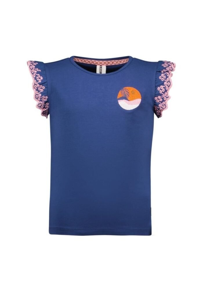 B.Nosy Meisjes t-shirt - Sylvie - Lake blauw B.Nosy Meisjes t-shirt - Sylvie - Lake blauwMateriaal