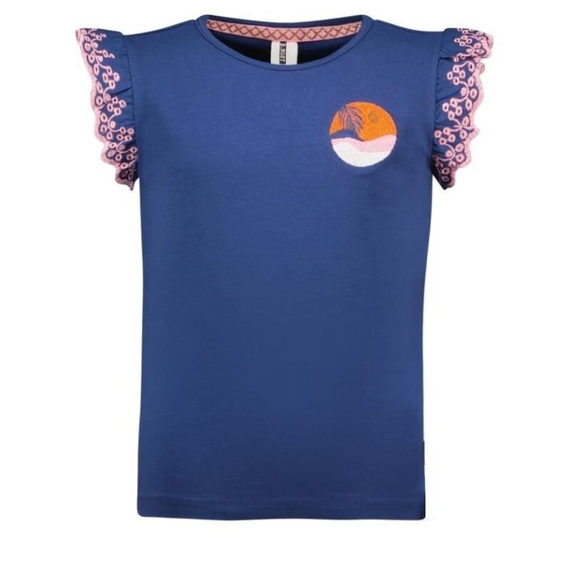 B.Nosy Meisjes t-shirt - Sylvie - Lake blauw B.Nosy Meisjes t-shirt - Sylvie - Lake blauwMateriaal