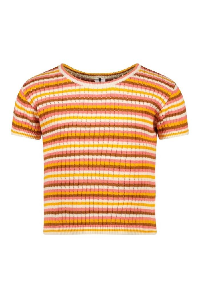 B.Nosy Meisjes t-shirt gestreept - Betty - Panter AOP B.Nosy Meisjes t-shirt gestreept - Betty - Panter AOPMateriaal
