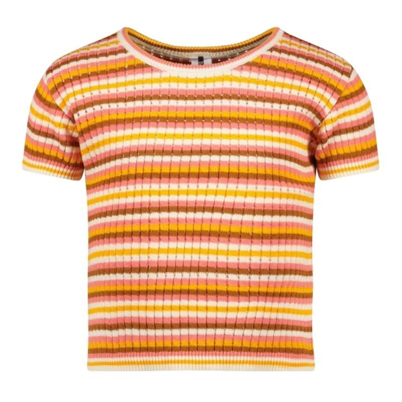 B.Nosy Meisjes t-shirt gestreept - Betty - Panter AOP B.Nosy Meisjes t-shirt gestreept - Betty - Panter AOPMateriaal