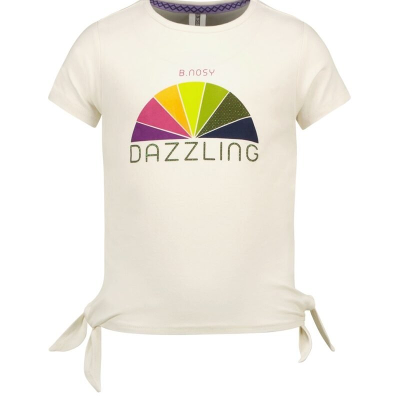 B.Nosy Meisjes t-shirt met knoop - Cotton B.Nosy Meisjes t-shirt met knoop - Cotton95% SCO 5% EA