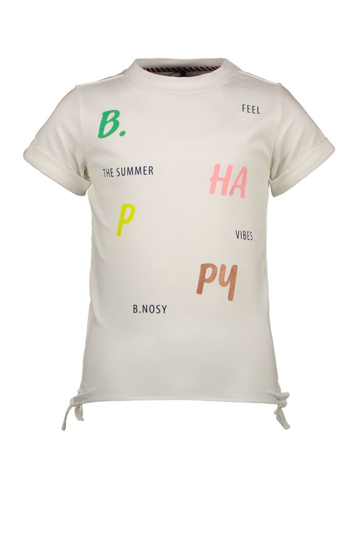 B.Nosy Meisjes t-shirt met knopen - Cotton B.Nosy Meisjes t-shirt met knopen - CottonB.Nosy Meisjes t-shirt met knopen - Cotton