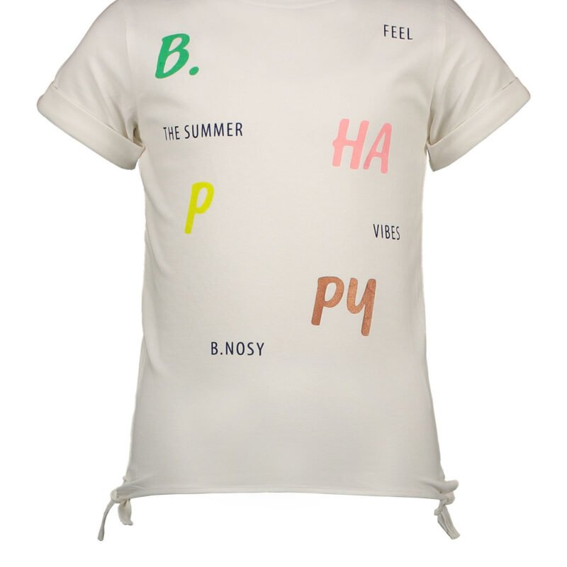 B.Nosy Meisjes t-shirt met knopen - Cotton B.Nosy Meisjes t-shirt met knopen - CottonB.Nosy Meisjes t-shirt met knopen - Cotton