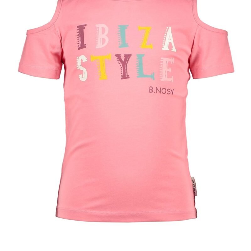 B.Nosy Meisjes t-shirt open schouder - Confetti B.Nosy Meisjes t-shirt open schouder - ConfettiJersey 95% cotton 5% ea 190-20