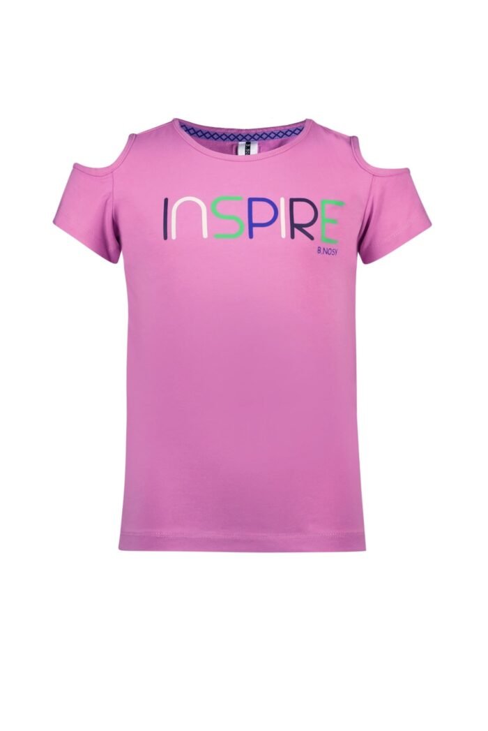 B.Nosy Meisjes t-shirt open schouder - Orchidee B.Nosy Meisjes t-shirt open schouder - Orchidee95% SCO 5% EA