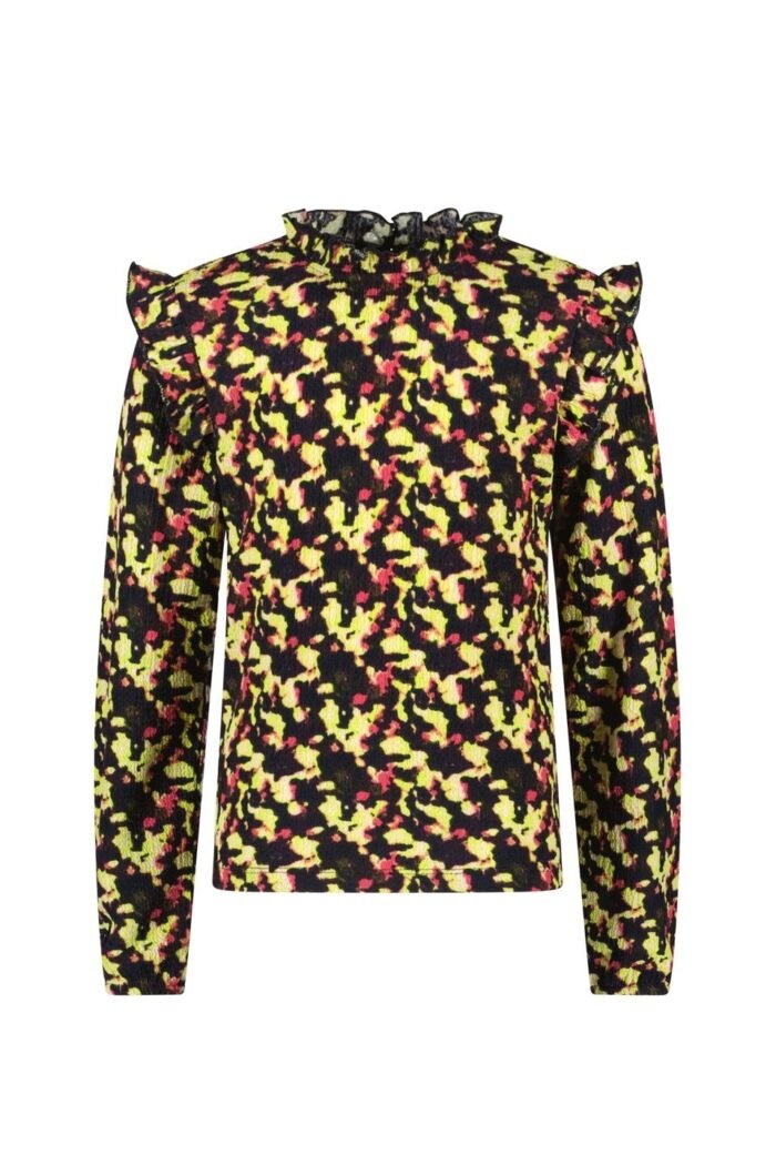 B.Nosy Meisjes top - Billie - Electric AOP B.Nosy Meisjes top - Billie - Electric AOPMateriaal 95% RPE 5% EA