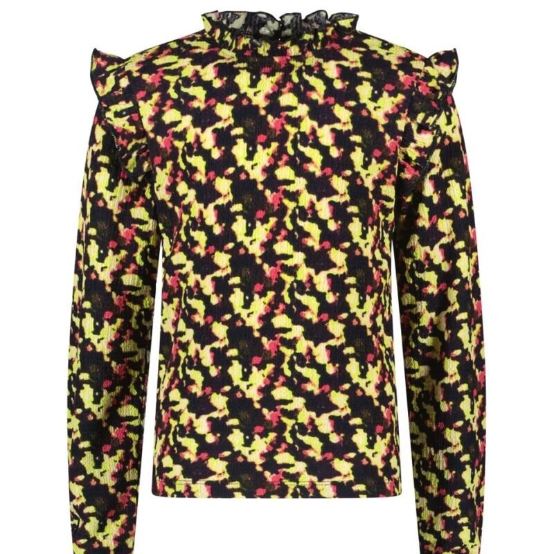 B.Nosy Meisjes top - Billie - Electric AOP B.Nosy Meisjes top - Billie - Electric AOPMateriaal 95% RPE 5% EA