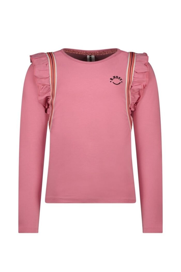 B.Nosy Meisjes top - Tess - Sugar roze B.Nosy Meisjes top - Tess - Sugar rozeMateriaal 95% GOTS