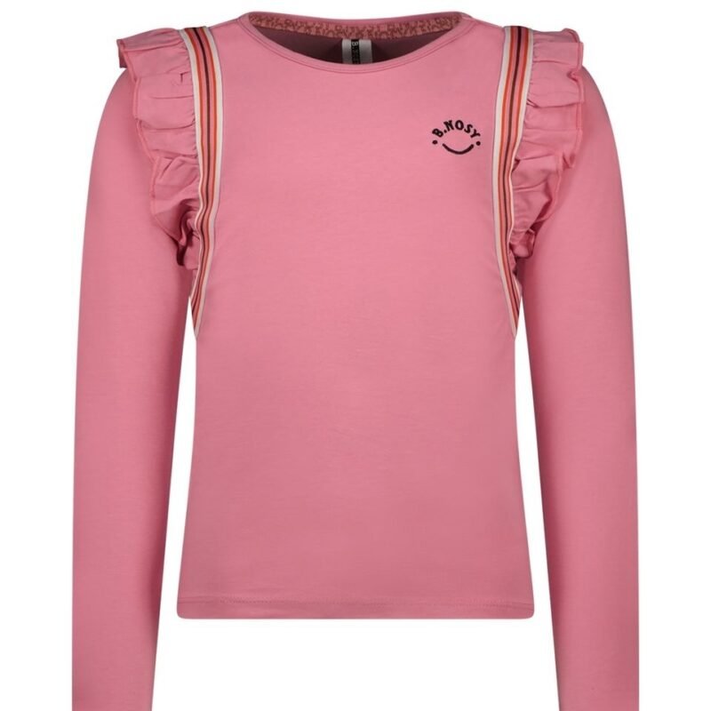 B.Nosy Meisjes top - Tess - Sugar roze B.Nosy Meisjes top - Tess - Sugar rozeMateriaal 95% GOTS