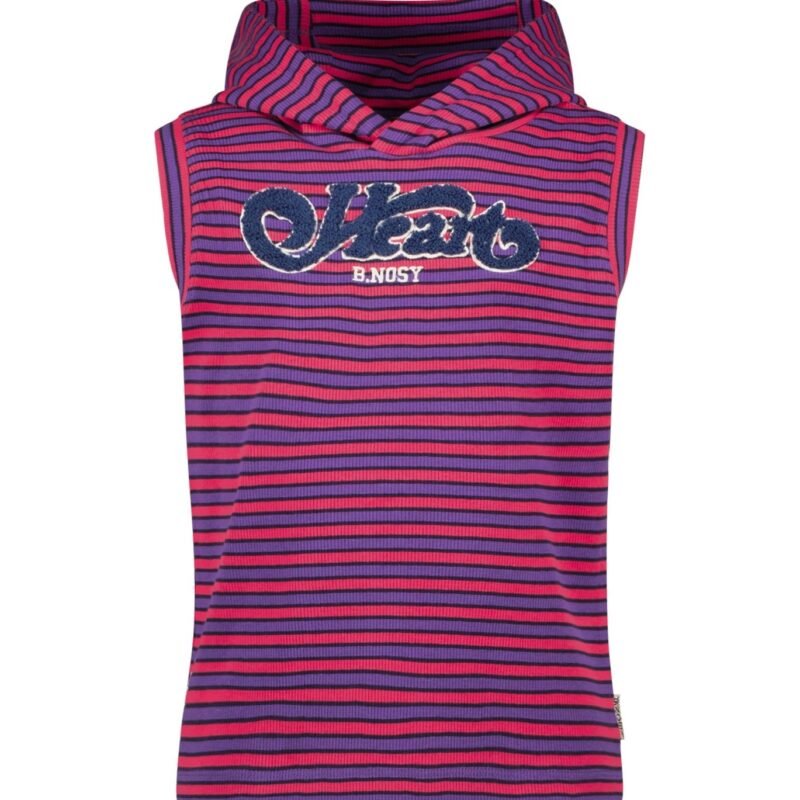 B.Nosy Meisjes top met capuchon - Ster streep B.Nosy Meisjes top met capuchon - Ster streep95% SCO 5% EA
