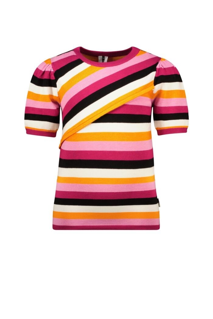 B.Nosy Meisjes top multi color - Orchidee streep B.Nosy Meisjes top multi color - Orchidee streep80% VI 20% PA