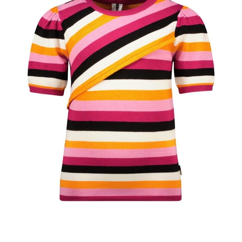 B.Nosy Meisjes top multi color - Orchidee streep B.Nosy Meisjes top multi color - Orchidee streep80% VI 20% PA