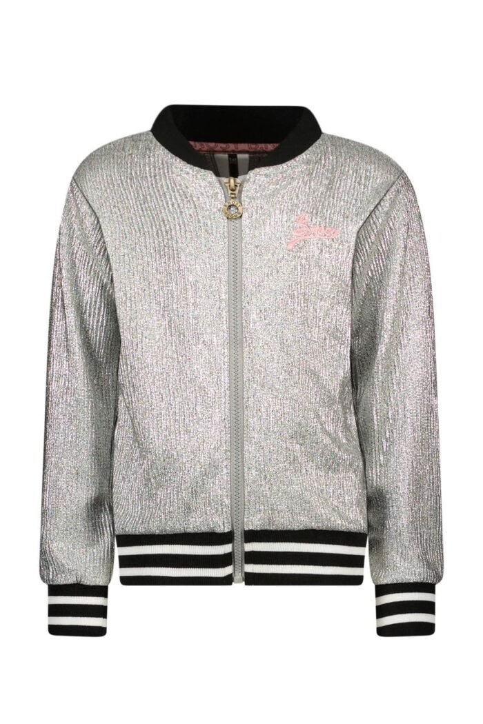 B.Nosy Meisjes vest glitter - Chloe - Zilver B.Nosy Meisjes vest glitter - Chloe - ZilverMateriaal 55% Acrylic