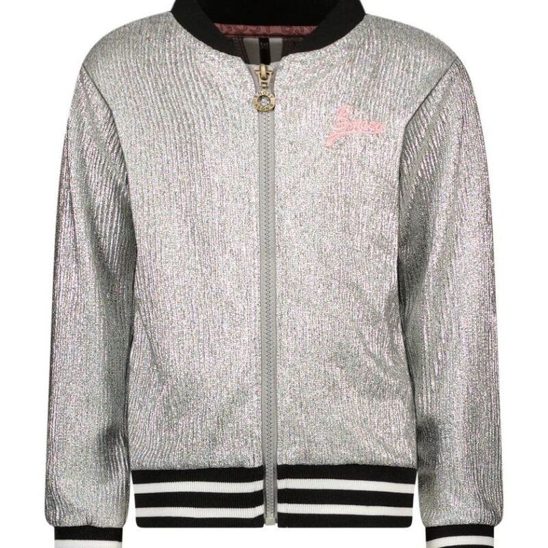 B.Nosy Meisjes vest glitter - Chloe - Zilver B.Nosy Meisjes vest glitter - Chloe - ZilverMateriaal 55% Acrylic