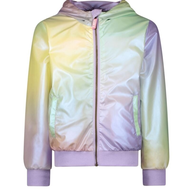 B.Nosy Zomer jas meisjes Tie-dye multi - reversibel - Joy B.Nosy Zomer jas meisjes Tie-dye multi - reversibel - JoyMateriaal 100% recycled polyester