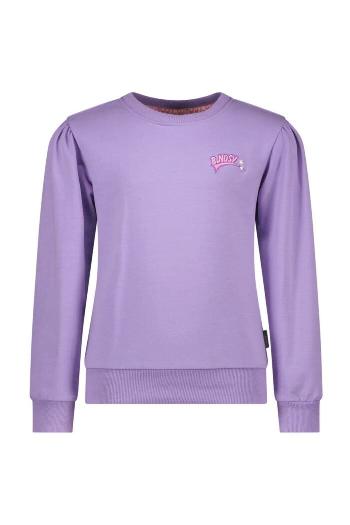B.Nosy Zomer sweater meisjes Licht paars - Saly B.Nosy Zomer sweater meisjes Licht paars - SalyMateriaal French terry 95% organic cotton
