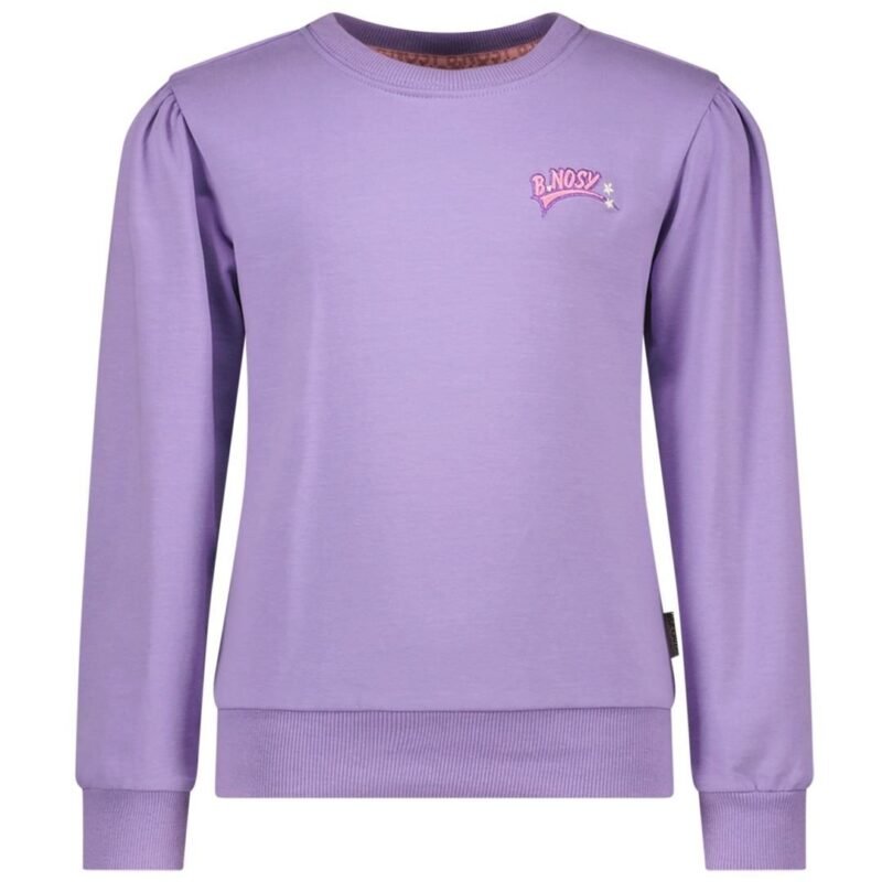 B.Nosy Zomer sweater meisjes Licht paars - Saly B.Nosy Zomer sweater meisjes Licht paars - SalyMateriaal French terry 95% organic cotton
