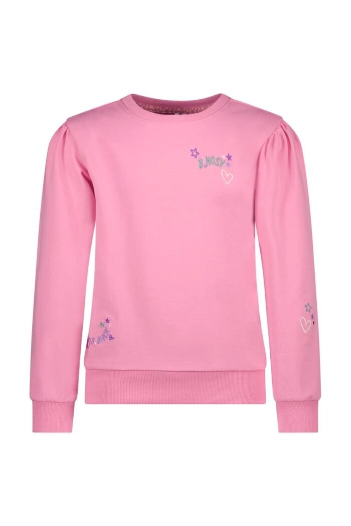 B.Nosy Zomer sweater meisjes Roze - Saly B.Nosy Zomer sweater meisjes Roze - SalyMateriaal French terry 95% organic cotton