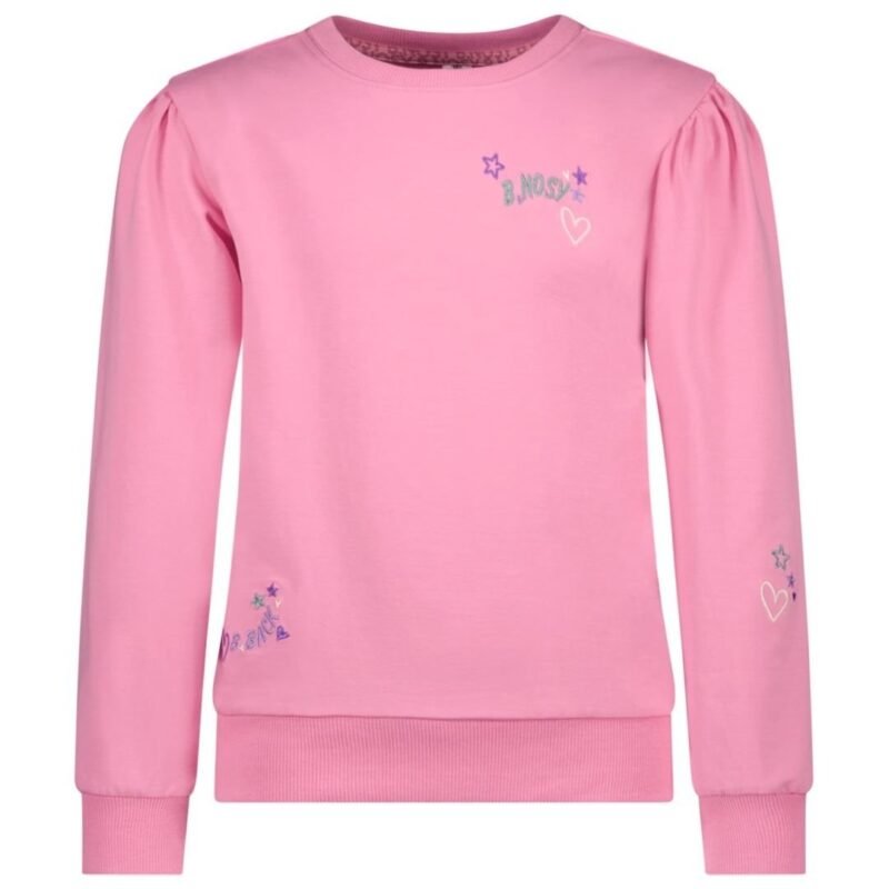 B.Nosy Zomer sweater meisjes Roze - Saly B.Nosy Zomer sweater meisjes Roze - SalyMateriaal French terry 95% organic cotton