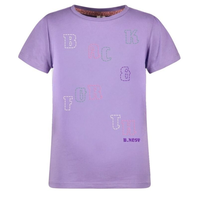 B.Nosy Zomer t-shirt meisjes Licht paars - Tammy B.Nosy Zomer t-shirt meisjes Licht paars - TammyMateriaal Jersey 100% organic cotton
