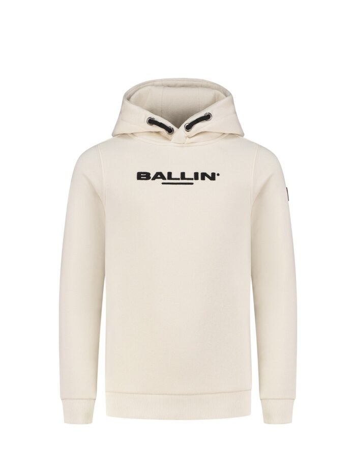 Ballin Hoodie slim fit - Off wit Ballin Hoodie slim fit - Off witMateriaal