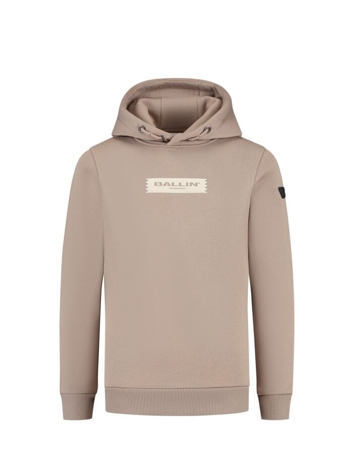 Ballin Hoodie slim fit - Taupe Ballin Hoodie slim fit - TaupeMateriaal