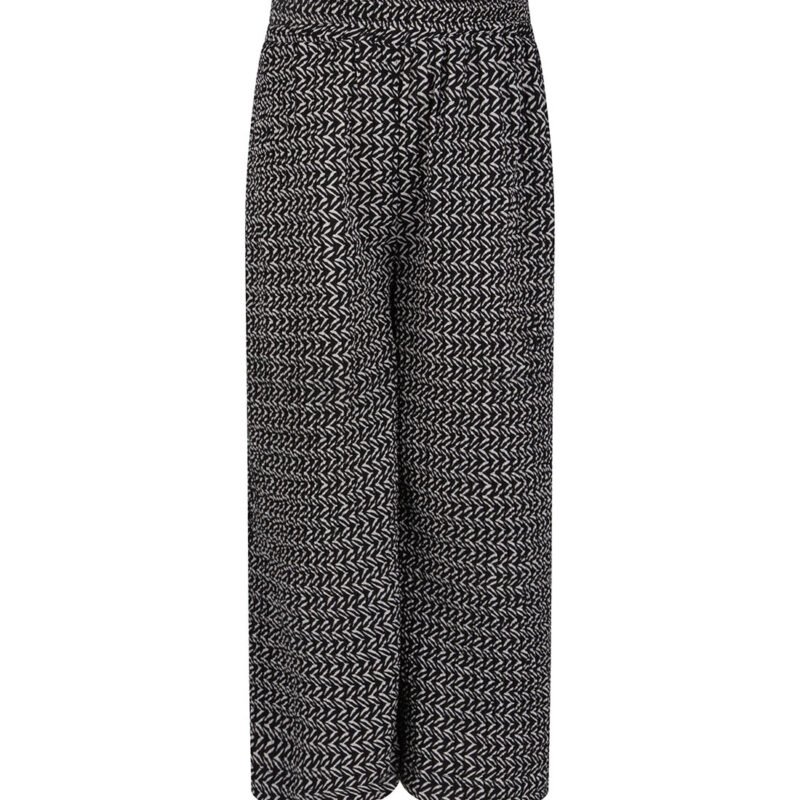 Daily7 Meisjes broek fancy print - Zwart Daily7 Meisjes broek fancy print - Zwart