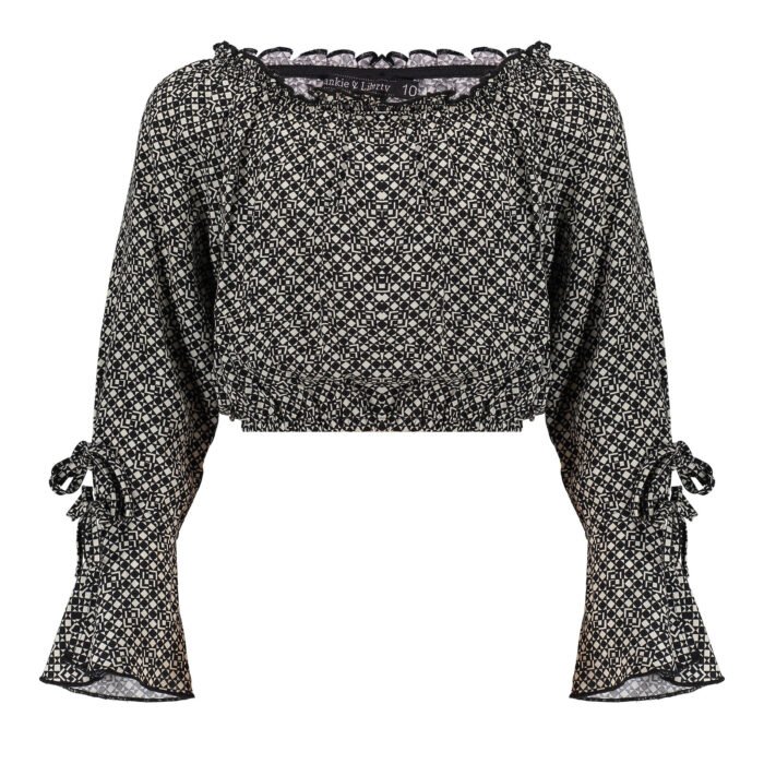 Frankie & Liberty Meisjes blouse - Hope - Zwart logoprint Frankie & Liberty Meisjes blouse - Hope - Zwart logoprint100% VISCOSE