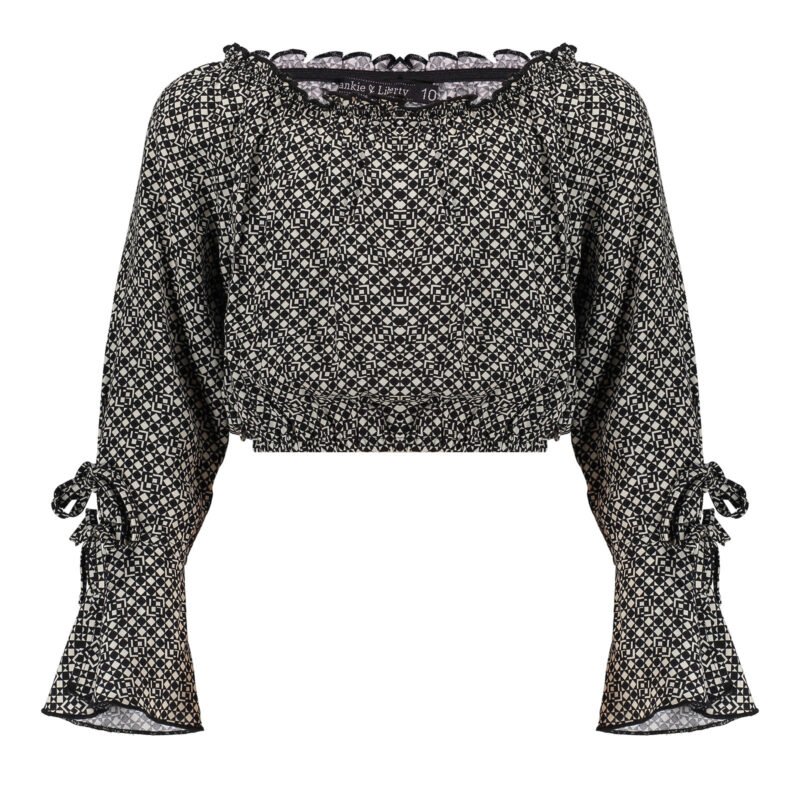 Frankie & Liberty Meisjes blouse - Hope - Zwart logoprint Frankie & Liberty Meisjes blouse - Hope - Zwart logoprint100% VISCOSE